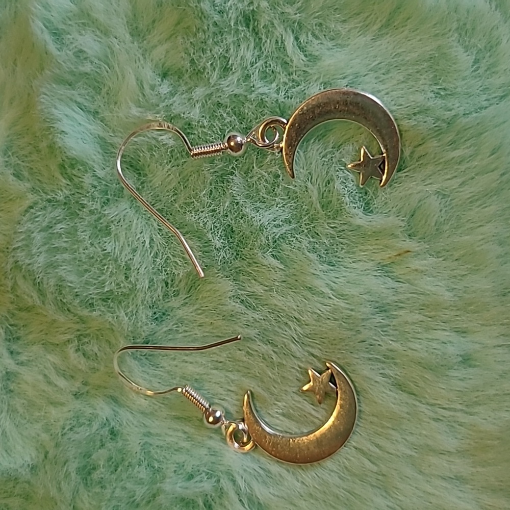 Sterling silver cresent earrings